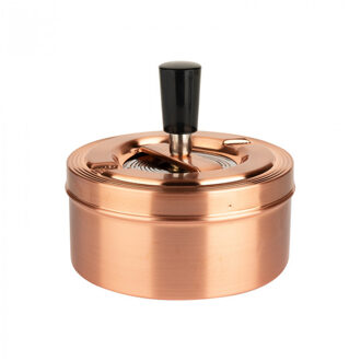 Bookwill draaiasbak / drukasbak - rose goud - D11 x H6,5 cm - metaal - Terrasasbak - Stormasbak