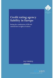 Boom Uitgevers Den Haag Credit Rating Agency Liability In Europe - E.M. Meijers Instituut Voor Rechtswetenschappelijk - D.J. Verheij