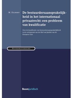 Boom Uitgevers Den Haag De bestuurdersaansprakelijkheid in het internationaal privaatrecht: een probleem van kwalificatie - Boek M. Zilinksy (9462903344)