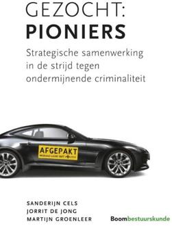 Boom Uitgevers Den Haag Gezocht: Pioniers - Boek Sanderijn Cels (9462367523)