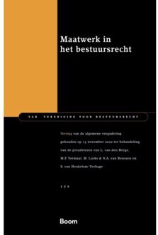 Boom Uitgevers Den Haag Maatwerk In Het Bestuursrecht - Van Vereniging Voor Bestuursrecht
