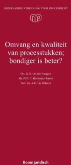 Boom Uitgevers Den Haag Omvang En Kwaliteit Van Processtukken; Bondiger Is Beter? - Nvvp-Reeks - A.C. van Schaick