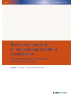 Boom Uitgevers Den Haag Recente Demonstratie- En Vergaderingsrechtelijke Vraagstukken - Nilg - Openbare Orde,