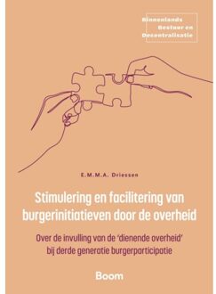 Boom Uitgevers Den Haag Stimulering En Facilitering Van Burgerinitiatieven Door De Overheid - Binnenlands Bestuur En - E.M.M.A. Driessen