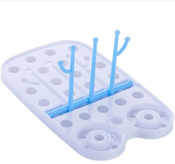 Boom Vorm Baby Fles Droogrek Glas Drogen Schoonmaken Droger Afdruiprek Opslag Droger Voeden Droogrek Voeden Houder Gereedschappen Blauw