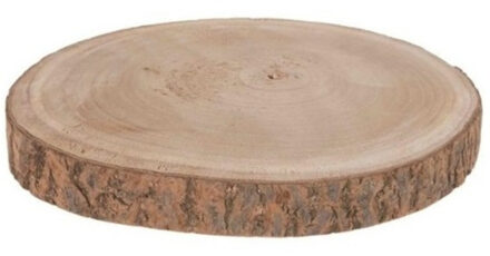 Boomschijf - 30 x 3 cm - paulownia hout - rond - kaarsenbord - serveerplank