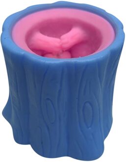 Boomstronk Evil Eekhoorn Cup Decompressie Telescopische Hoofd Spoof Speelgoed Grappig Speelgoed Evil Decompressie Boomstronken Fidget Speelgoed Leuke Blauw