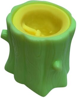 Boomstronk Evil Eekhoorn Cup Decompressie Telescopische Hoofd Spoof Speelgoed Grappig Speelgoed Evil Decompressie Boomstronken Fidget Speelgoed Leuke groen