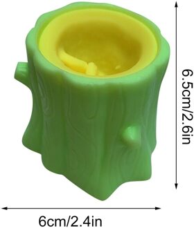 Boomstronk Evil Eekhoorn Cup Decompressie Telescopische Hoofd Spoof Speelgoed Hand Spel Anti Stress Brain Teaser Educatief Speelgoed