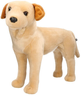 Boon Grote Pluche Blonde Labrador Hond Knuffel 53 Cm - Honden Huisdieren Knuffels - Speelgoed Voor Kinderen Crème