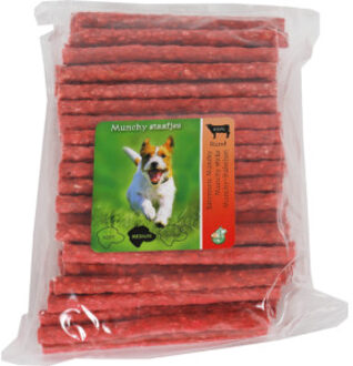 Boon Munchy rood buffelhuid hondensnack 2 x 100 staafjes
