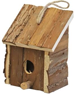 Boon Nestkast/vogelhuisje hout naturel bruin 9 x 11 x 16 cm - Vogelhuisjes