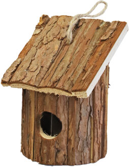 Boon Vogelhuisje - bruin - hout - nestkastje kleine vogels - 16 cm - Vogelhuisjes