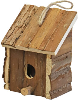 Boon Vogelhuisje - bruin - houten nestkastje - 16 cm - Vogelhuisjes