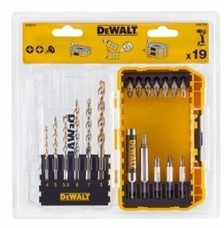 Boor- En Bitset - Dt70712-qz - Betonboren En Schroefbits - 4-8mm, Ph2/pz2/tx25 - 19-delig
