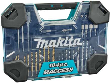 Boor-/schroefbitset 104-Delig - E-22604