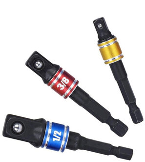 Boor Socket Adapter voor Impact Driver met Hex Schacht Vierkante Socket Boren Bar Extension Set 1/4 "3/8 "1/2 Bit Set