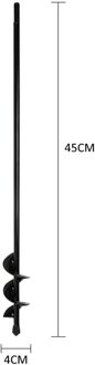 Boor Voor Planten Tuinieren Spiraal Boor Graven Boor Tool Hole Digger Voor Hand Boor Boor Voor Metalen 4x45cm
