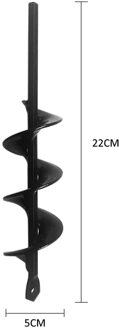 Boor Voor Planten Tuinieren Spiraal Boor Graven Boor Tool Hole Digger Voor Hand Boor Boor Voor Metalen 5x22cm