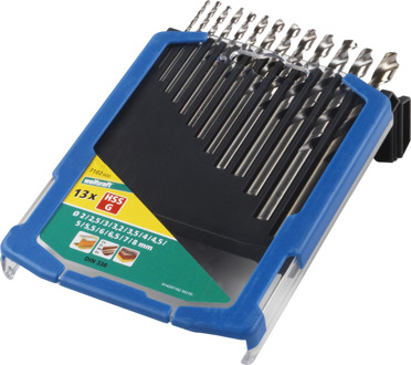 Boorbitset HSS 2-8 mm 13-delig 7102000