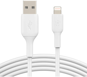 BoostCharge Usb A naar Lightning Kabel 2m Kunststof Wit