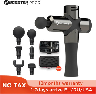 BOOSTER Pro 3 Deep Tissue Massage Gun Muscle Stimulator Body Massager Fascial Gun Relax Therapy Low Noise for Fintness Shaping