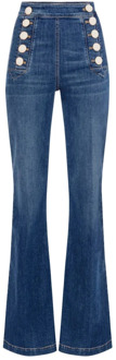Boot-Cut Jeans voor Vrouwen Elisabetta Franchi , Blue , Dames - W28,W26,W29,W27