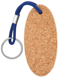 Boot drijvende kurk sleutelhanger Blauw - One size