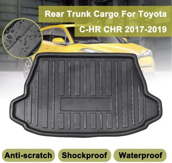 Boot Mat Kofferbak Lijnvrachtverkeer Tray Tapijt Voor Toyota C-HR Chr + Modder Pad Kick guard Protector Waterdicht