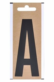 Boot sticker letter A zwart 10 cm