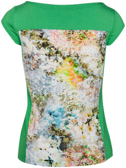 Boothals Top met bloemenprint in Groen - EU 36 / UK 8