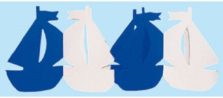 Bootjes thema feest slinger - 300 cm - papier - Maritieme feestartikelen en versiering