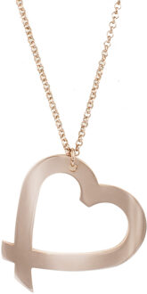 Bora Bora MJ-H2D8-8PUH Stalen halsketting voor dames Roze