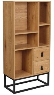 Boras Boekenkast MDF / Metaal 60x29x120 cm - Bruin / Zwart