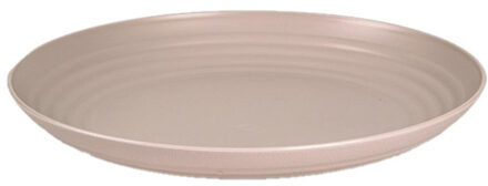 Bord - D25 cm - beige - kunststof - rond - camping bord - dinerbord