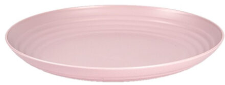 Bord - D25 cm - roze - kunststof - rond - camping bord - dinerbord