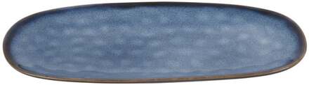 Bord ovaal Toscane - donkerblauw - 25.5x12 cm