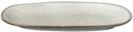 Bord ovaal Toscane - grijs - 25.5x12 cm