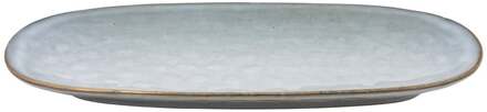Bord ovaal Toscane - lichtblauw - 25.5x12 cm