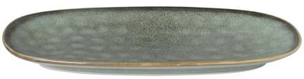 Bord ovaal Toscane - lichtgroen - 25.5x12 cm