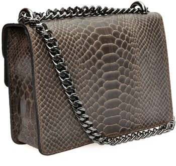 Bordeaux Leren Tas Kastanjebruin - One Size