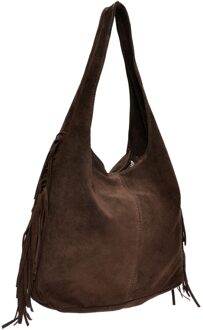 Bordeaux Leren Tas Kastanjebruin - One Size