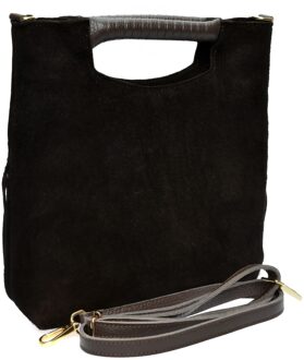 Bordeaux Leren Tas Kastanjebruin - One Size