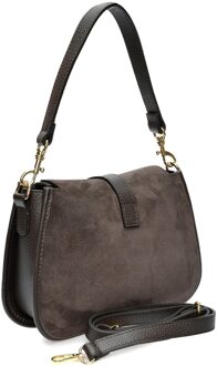 Bordeaux Leren Tas Kastanjebruin - One Size