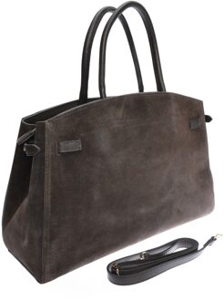 Bordeaux Leren Tas Kastanjebruin - One Size