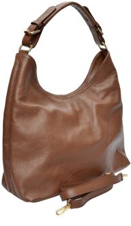 Bordeaux Leren Tas Kastanjebruin - One Size