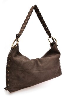 Bordeaux Leren Tas Kastanjebruin