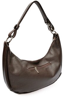 Bordeaux Leren Tas Kastanjebruin