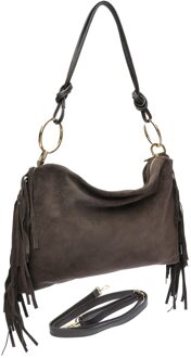 Bordeaux Leren Tas Kastanjebruin