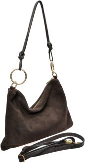 Bordeaux Leren Tas Kastanjebruin